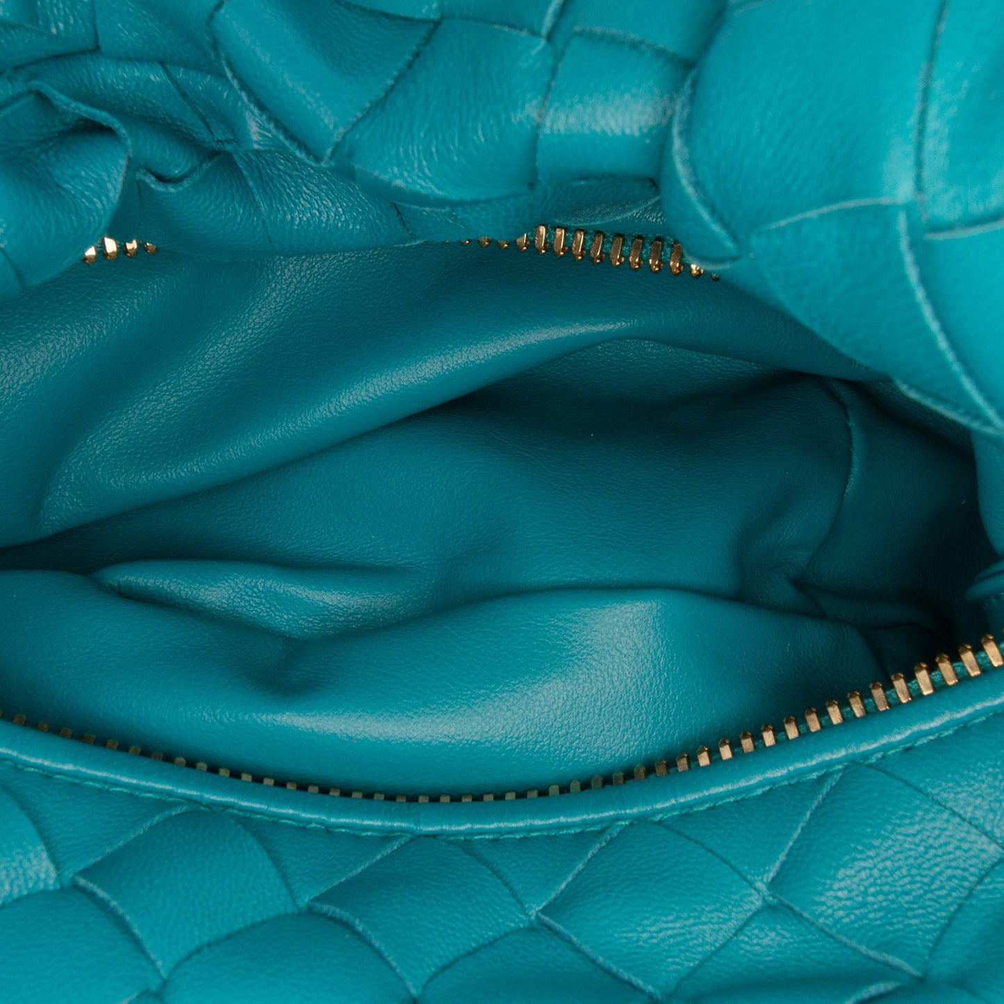 Second hand Bottega Veneta Jodie Mini Intrecciato Leather Hobo Handbag Blue - Tabita Bags