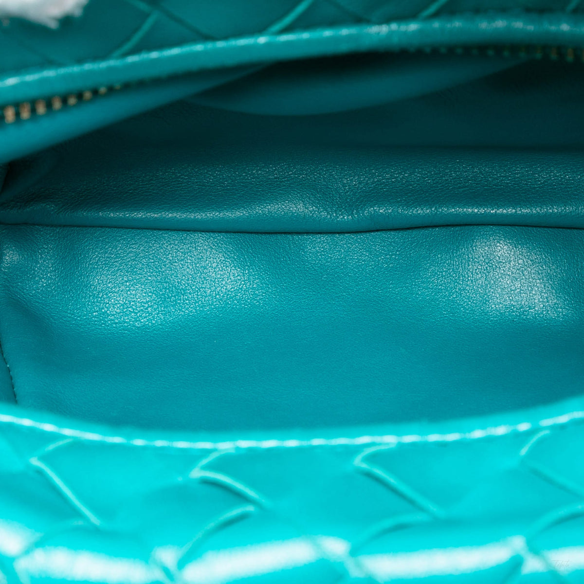Second hand Bottega Veneta Jodie Mini Intrecciato Leather Hobo Handbag Blue - Tabita Bags