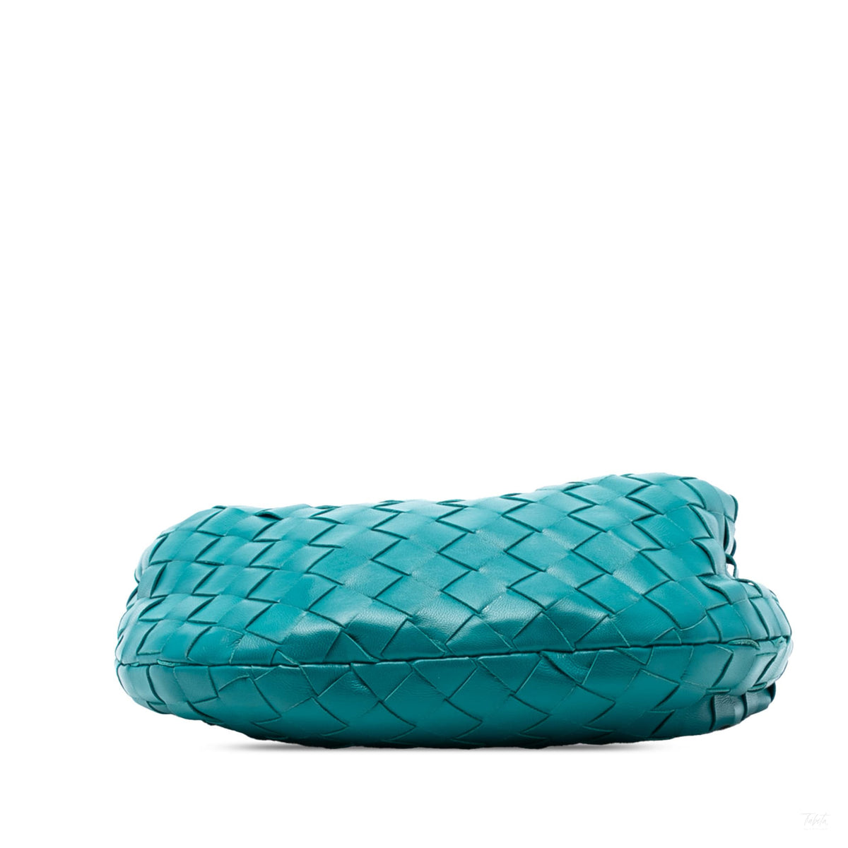 Second hand Bottega Veneta Jodie Mini Intrecciato Leather Hobo Handbag Blue - Tabita Bags