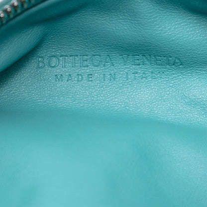 Second hand Bottega Veneta Jodie Mini Intrecciato Leather Hobo Handbag Blue - Tabita Bags