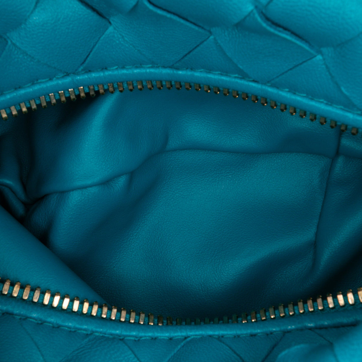 Second hand Bottega Veneta Jodie Mini Intrecciato Leather Hobo Handbag Blue - Tabita Bags