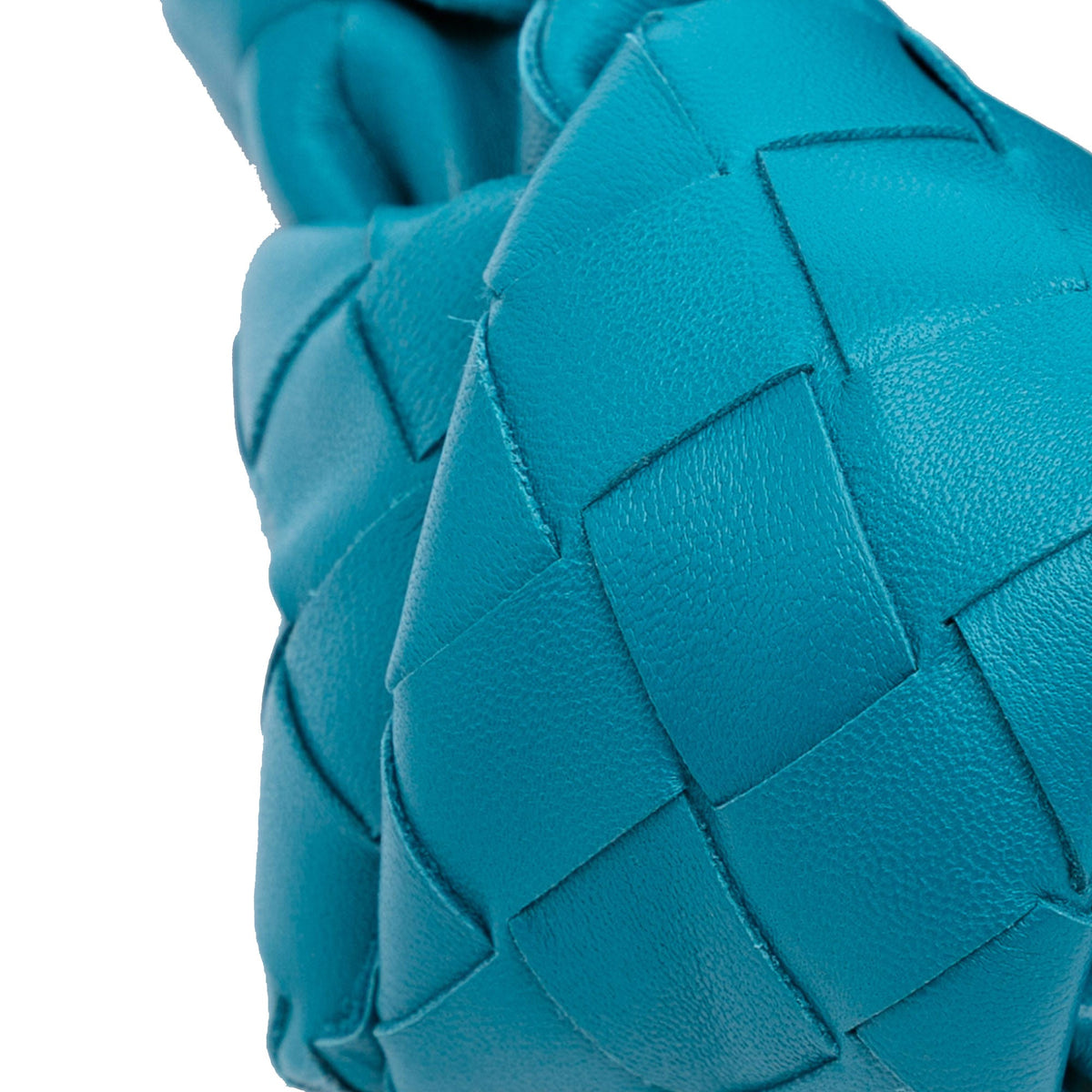 Second hand Bottega Veneta Jodie Mini Intrecciato Leather Hobo Handbag Blue - Tabita Bags