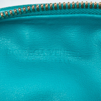 Second hand Bottega Veneta Jodie Mini Intrecciato Leather Hobo Handbag Blue - Tabita Bags