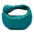 Second hand Bottega Veneta Jodie Mini Intrecciato Leather Hobo Handbag Blue - Tabita Bags
