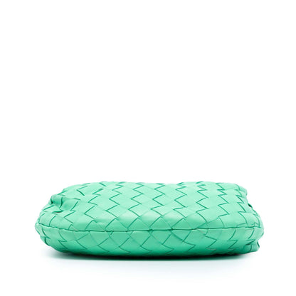 Second hand Bottega Veneta Jodie Mini Intrecciato Leather Hobo Handbag Green - Tabita Bags