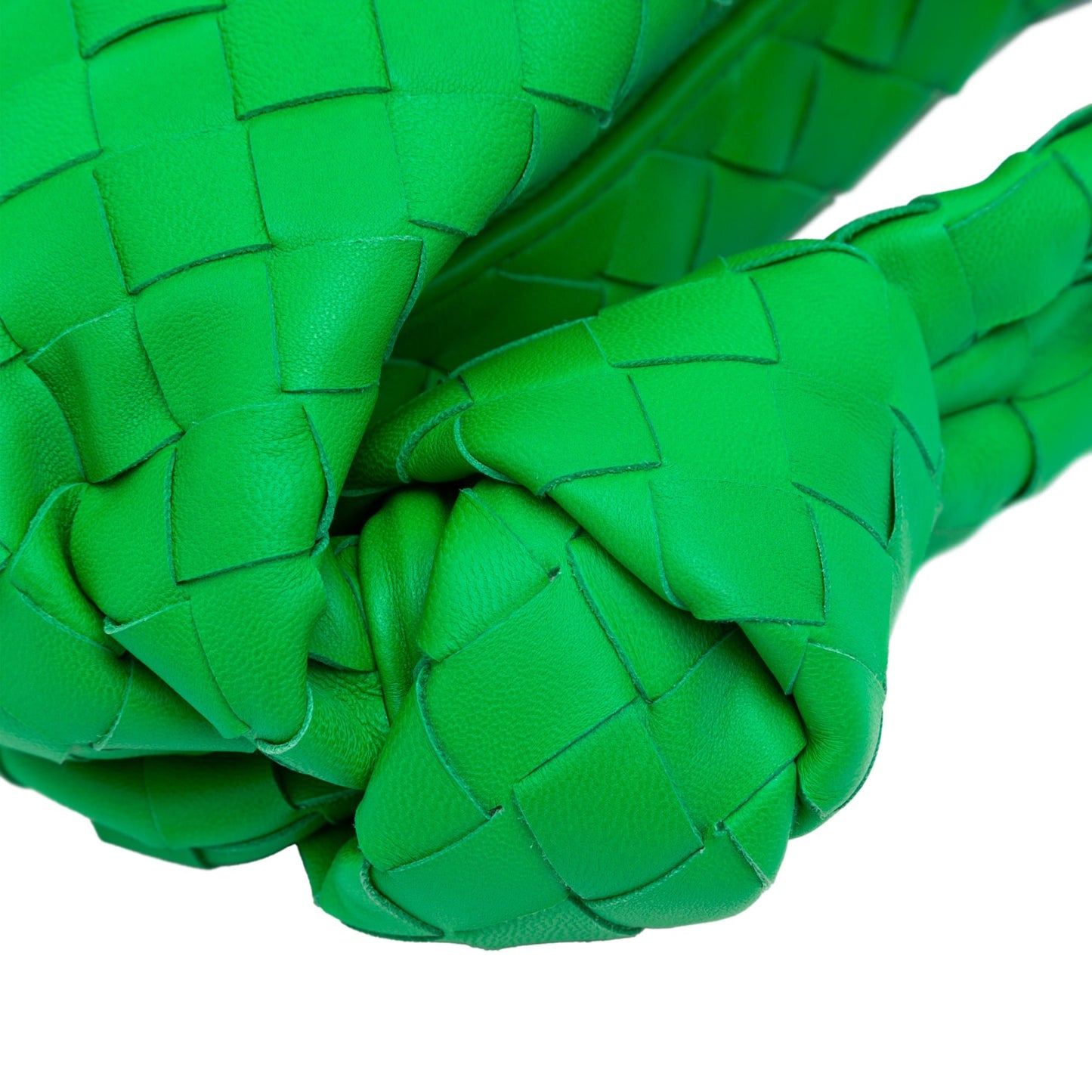 Second hand Bottega Veneta Jodie Mini Intrecciato Leather Hobo Handbag Green - Tabita Bags