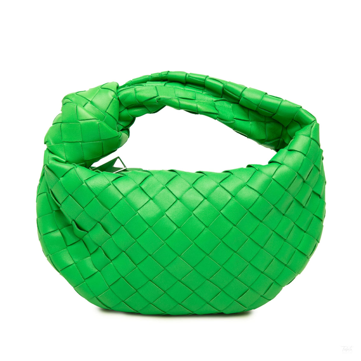 Second hand Bottega Veneta Jodie Mini Intrecciato Leather Hobo Handbag Green - Tabita Bags