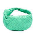 Second hand Bottega Veneta Jodie Mini Intrecciato Leather Hobo Handbag Green - Tabita Bags