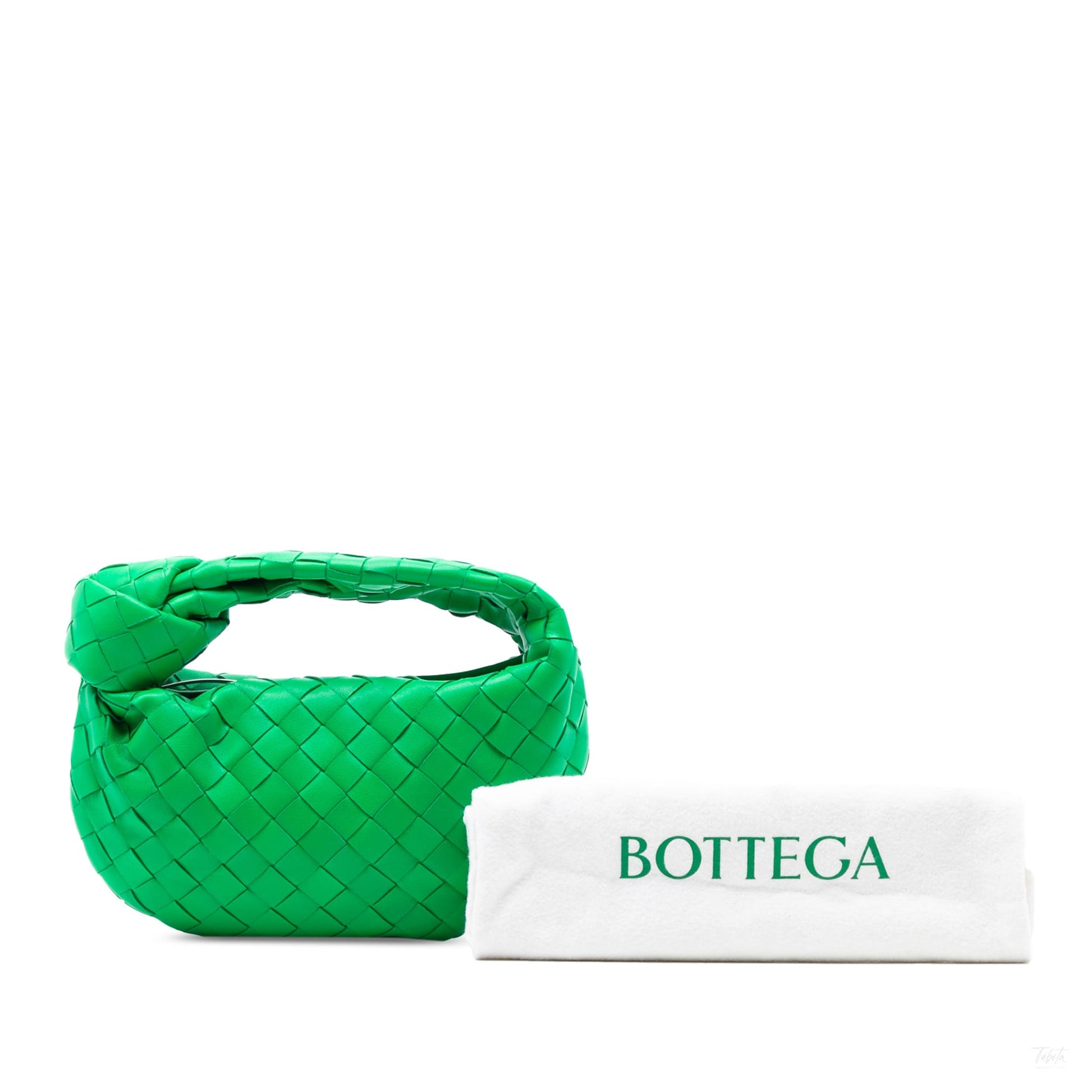 Second hand Bottega Veneta Jodie Mini Intrecciato Leather Hobo Handbag Green - Tabita Bags