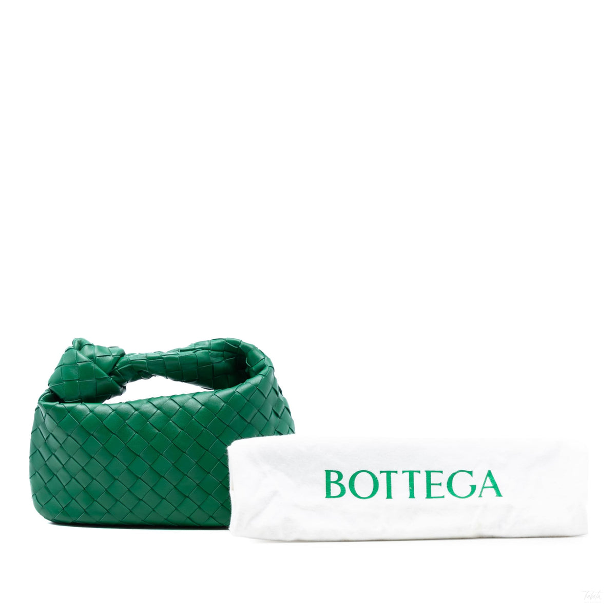 Second hand Bottega Veneta Jodie Mini Intrecciato Leather Hobo Handbag Green - Tabita Bags