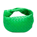 Second hand Bottega Veneta Jodie Mini Intrecciato Leather Hobo Handbag Green - Tabita Bags