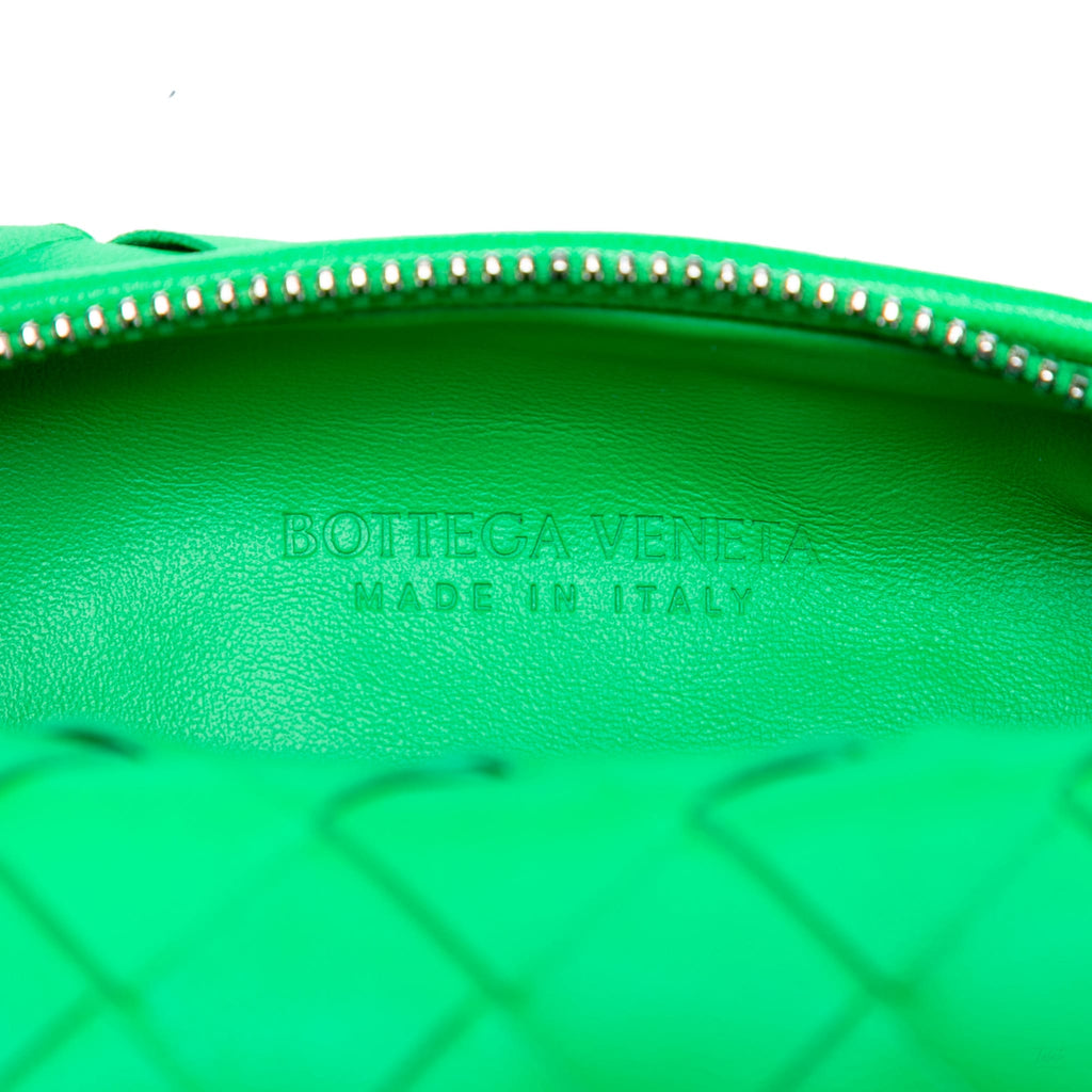 Second hand Bottega Veneta Jodie Mini Intrecciato Leather Hobo Handbag Green - Tabita Bags