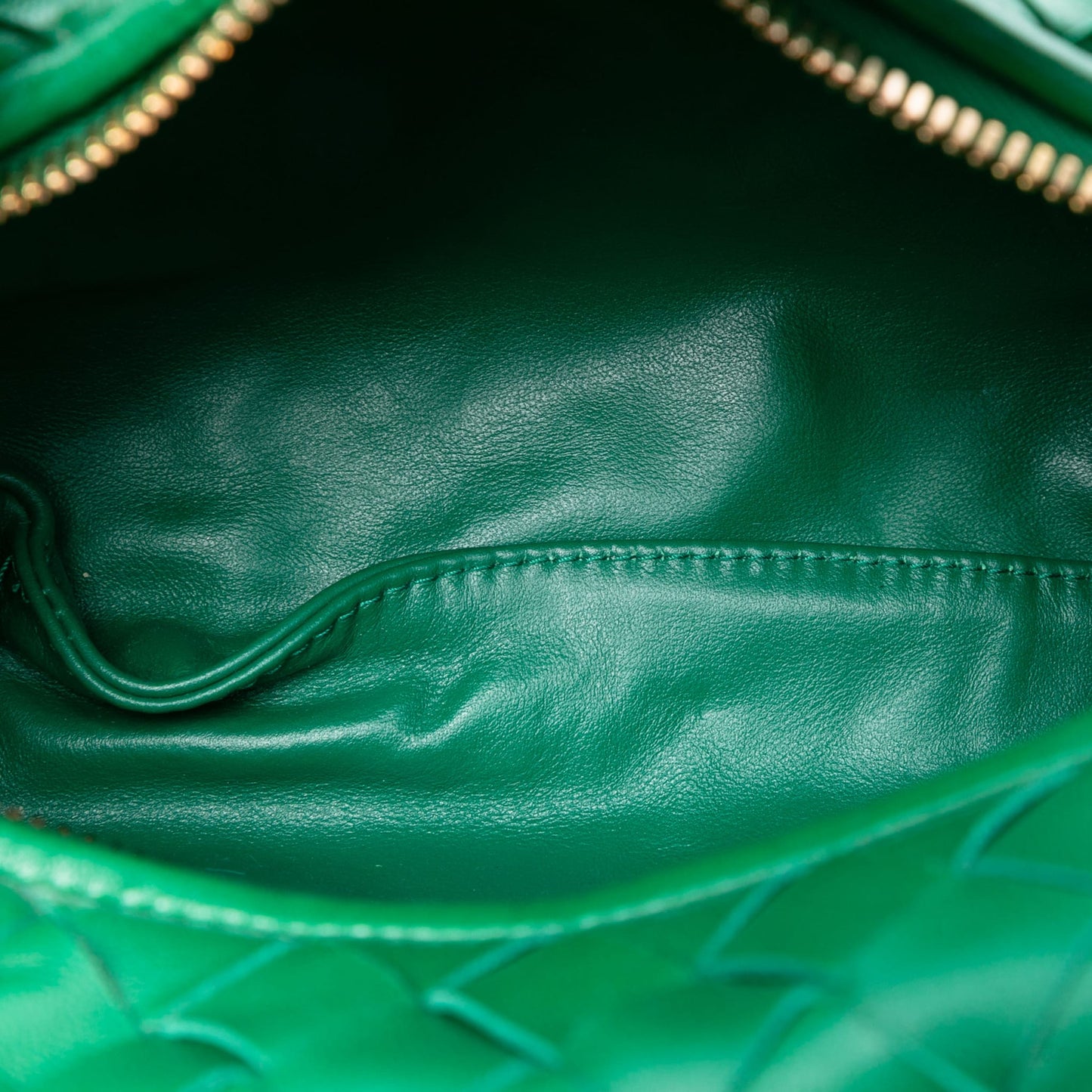 Second hand Bottega Veneta Jodie Mini Intrecciato Leather Hobo Handbag Green - Tabita Bags