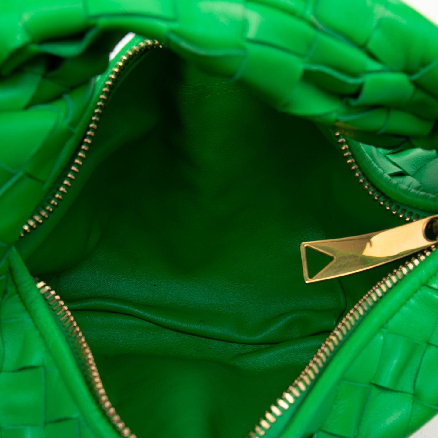 Second hand Bottega Veneta Jodie Mini Intrecciato Leather Hobo Handbag Green - Tabita Bags