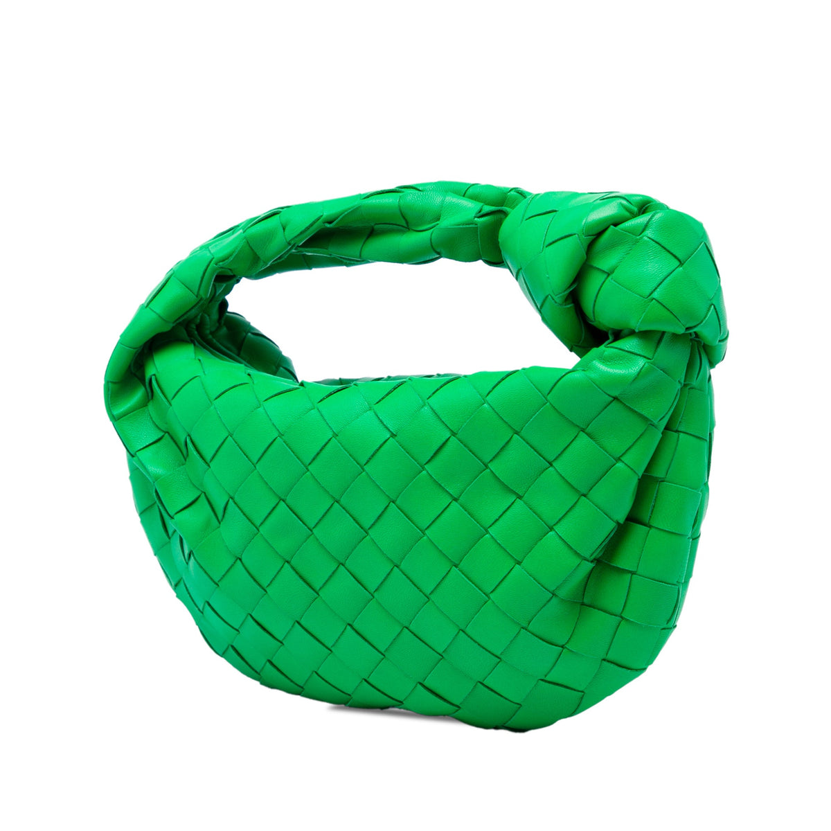 Second hand Bottega Veneta Jodie Mini Intrecciato Leather Hobo Handbag Green - Tabita Bags