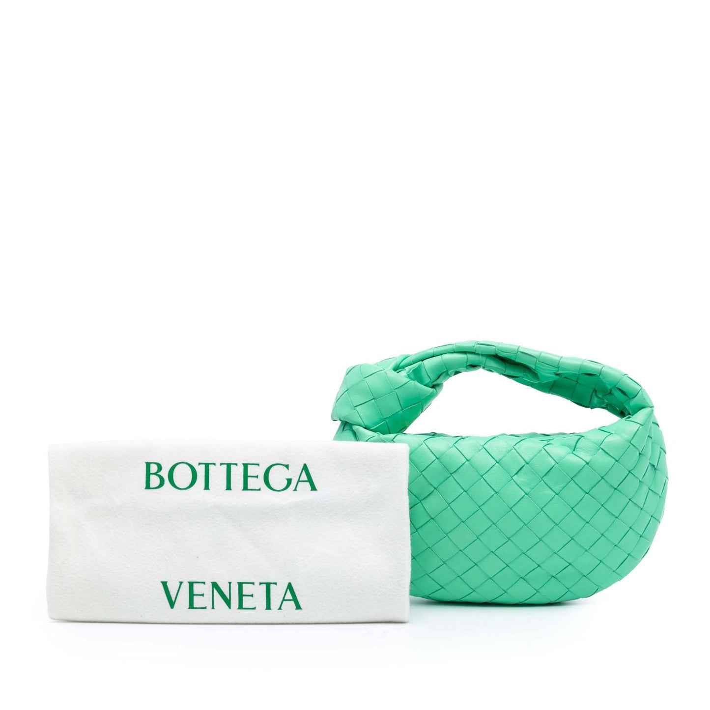 Second hand Bottega Veneta Jodie Mini Intrecciato Leather Hobo Handbag Green - Tabita Bags