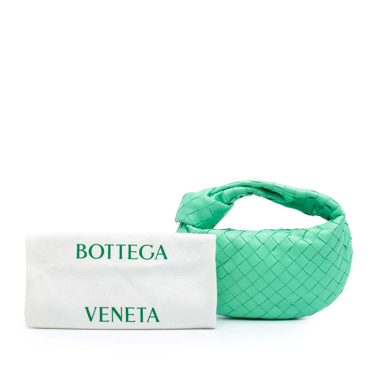 Second hand Bottega Veneta Jodie Mini Intrecciato Leather Hobo Handbag Green - Tabita Bags