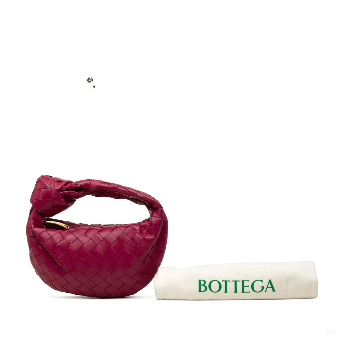 Second hand Bottega Veneta Jodie Mini Intrecciato Leather Hobo Handbag Pink - Tabita Bags