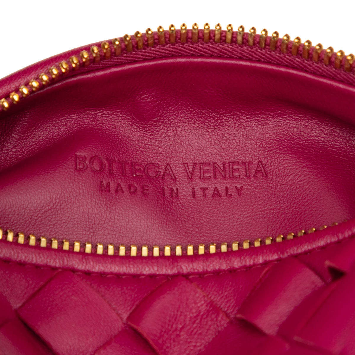 Second hand Bottega Veneta Jodie Mini Intrecciato Leather Hobo Handbag Pink - Tabita Bags