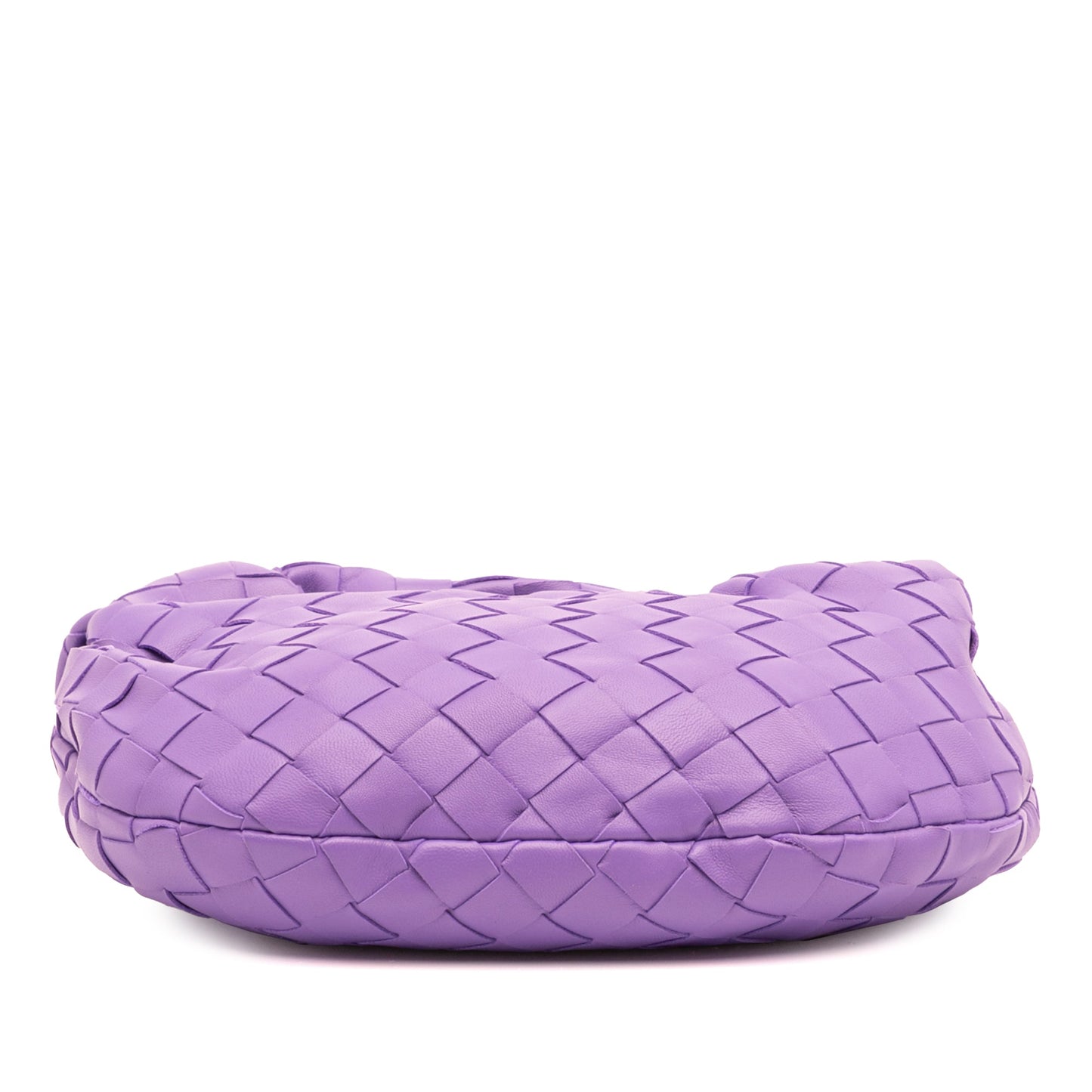 Second hand Bottega Veneta Jodie Mini Intrecciato Leather Hobo Handbag Purple - Tabita Bags
