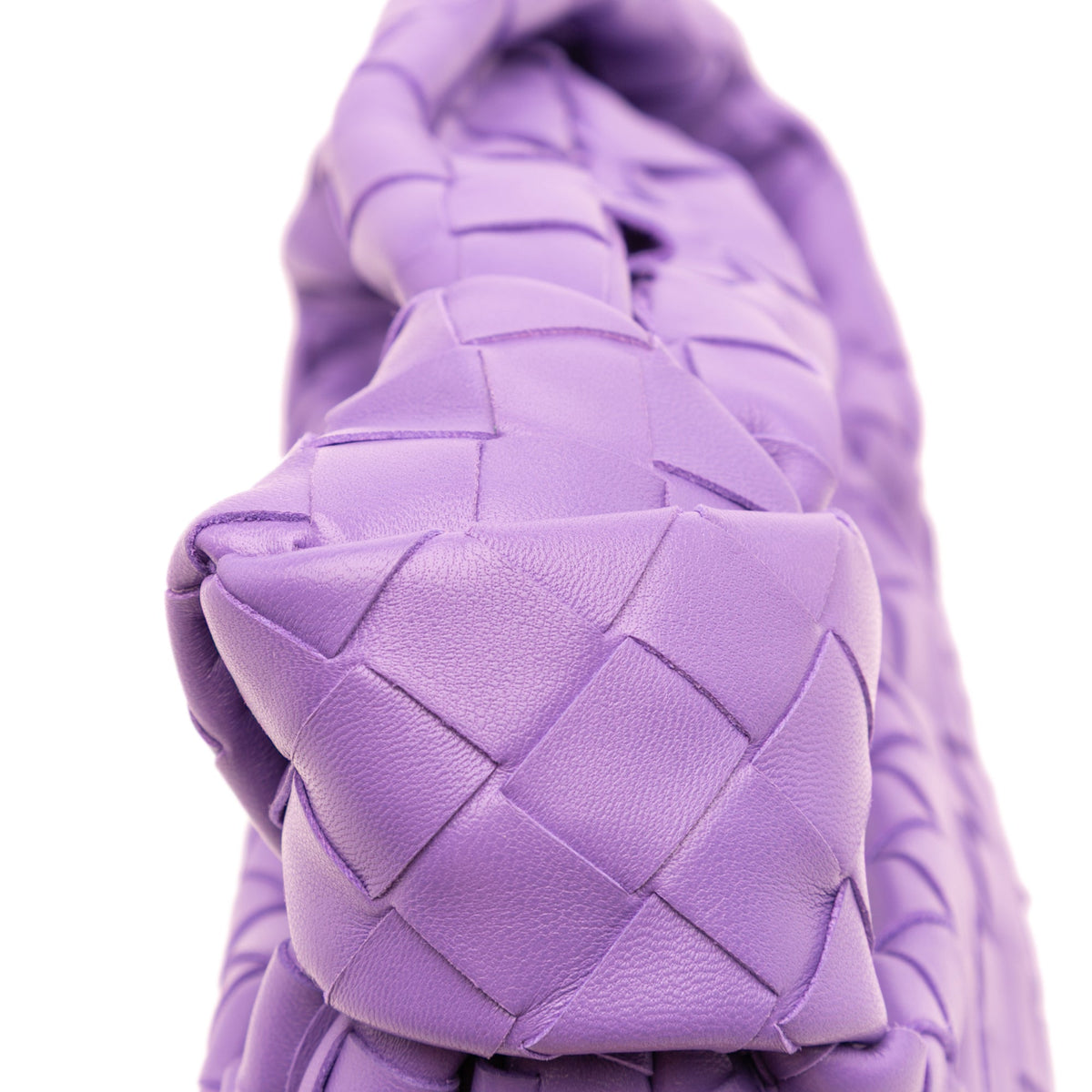 Second hand Bottega Veneta Jodie Mini Intrecciato Leather Hobo Handbag Purple - Tabita Bags