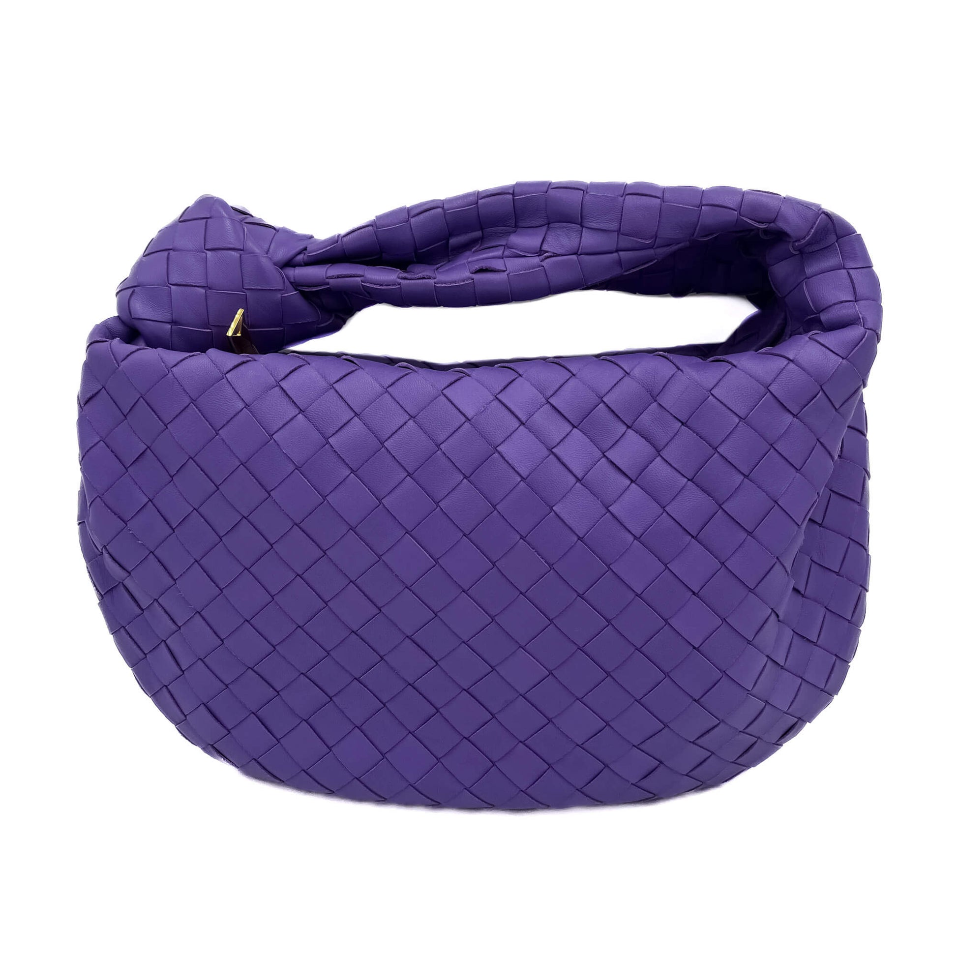 Second hand Bottega Veneta Jodie Teen Intrecciato Hobo Bag Purple - Tabita Bags