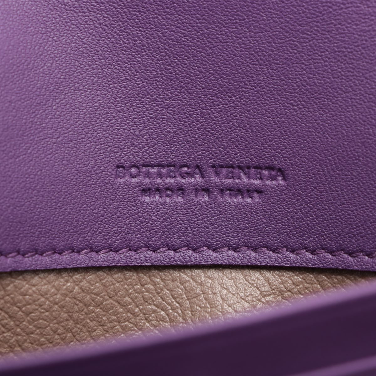 Second hand Bottega Veneta Long Flap Wallet Intrecciato Nappa Leather Purple - Tabita Bags