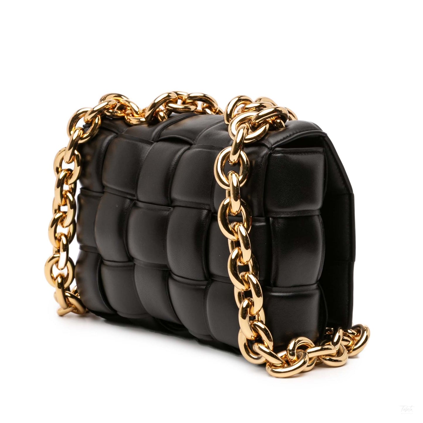 Second hand Bottega Veneta Padded Cassette Leather Crossbody Black - Tabita Bags