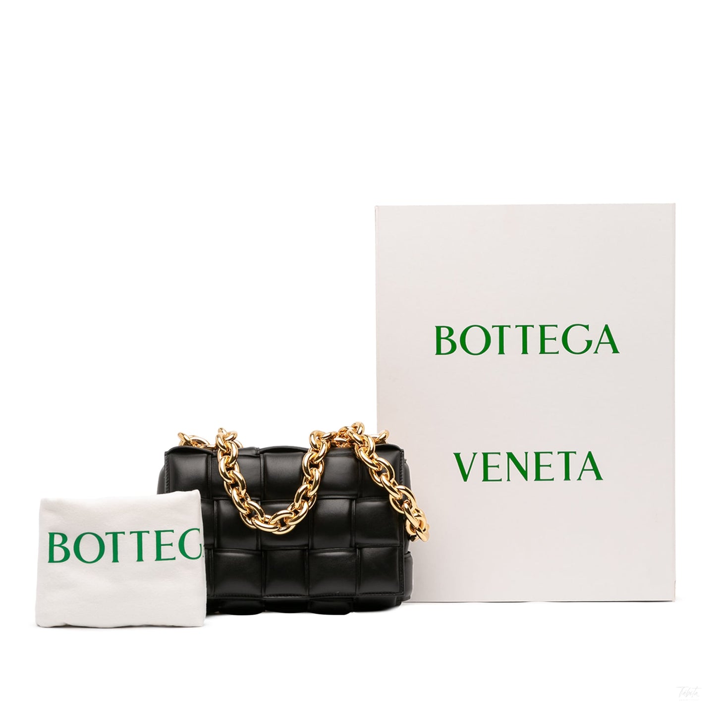 Second hand Bottega Veneta Padded Cassette Leather Crossbody Black - Tabita Bags