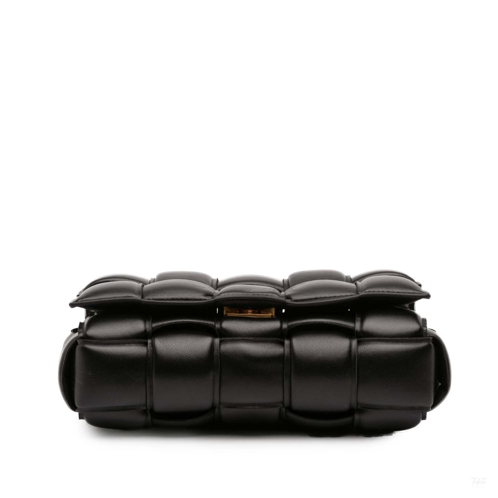 Second hand Bottega Veneta Padded Cassette Leather Crossbody Black - Tabita Bags