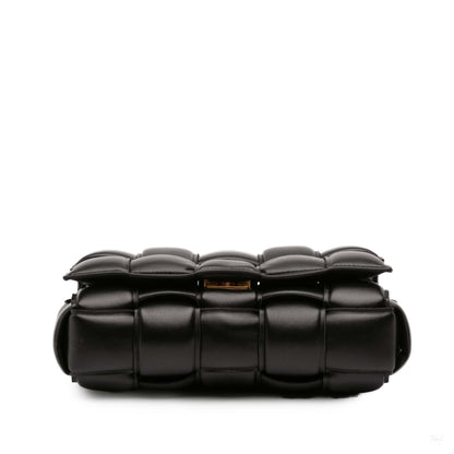 Second hand Bottega Veneta Padded Cassette Leather Crossbody Black - Tabita Bags