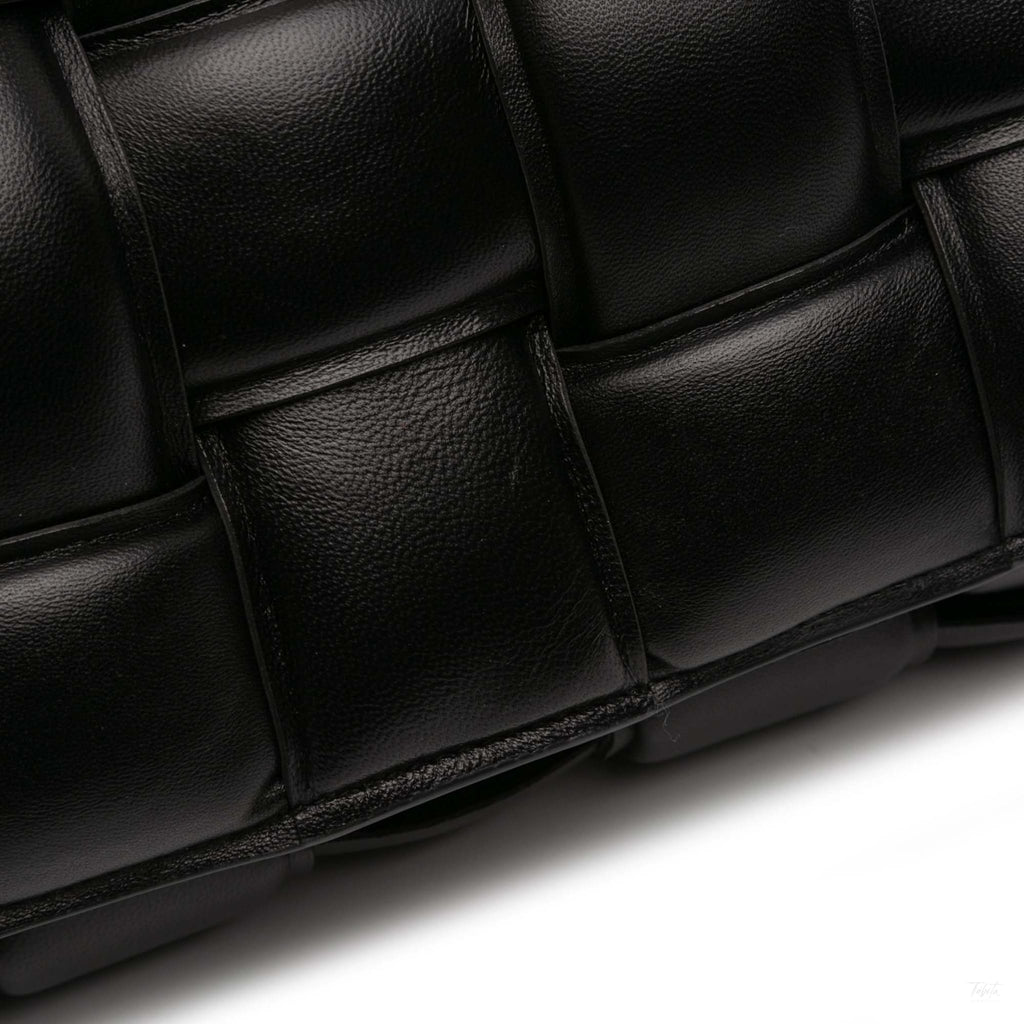 Second hand Bottega Veneta Padded Cassette Leather Crossbody Black - Tabita Bags