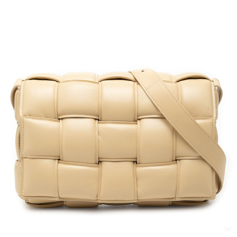Second hand Bottega Veneta Padded Cassette Leather Crossbody Brown - Tabita Bags