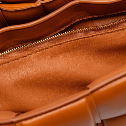 Second hand Bottega Veneta Padded Cassette Leather Crossbody Orange - Tabita Bags