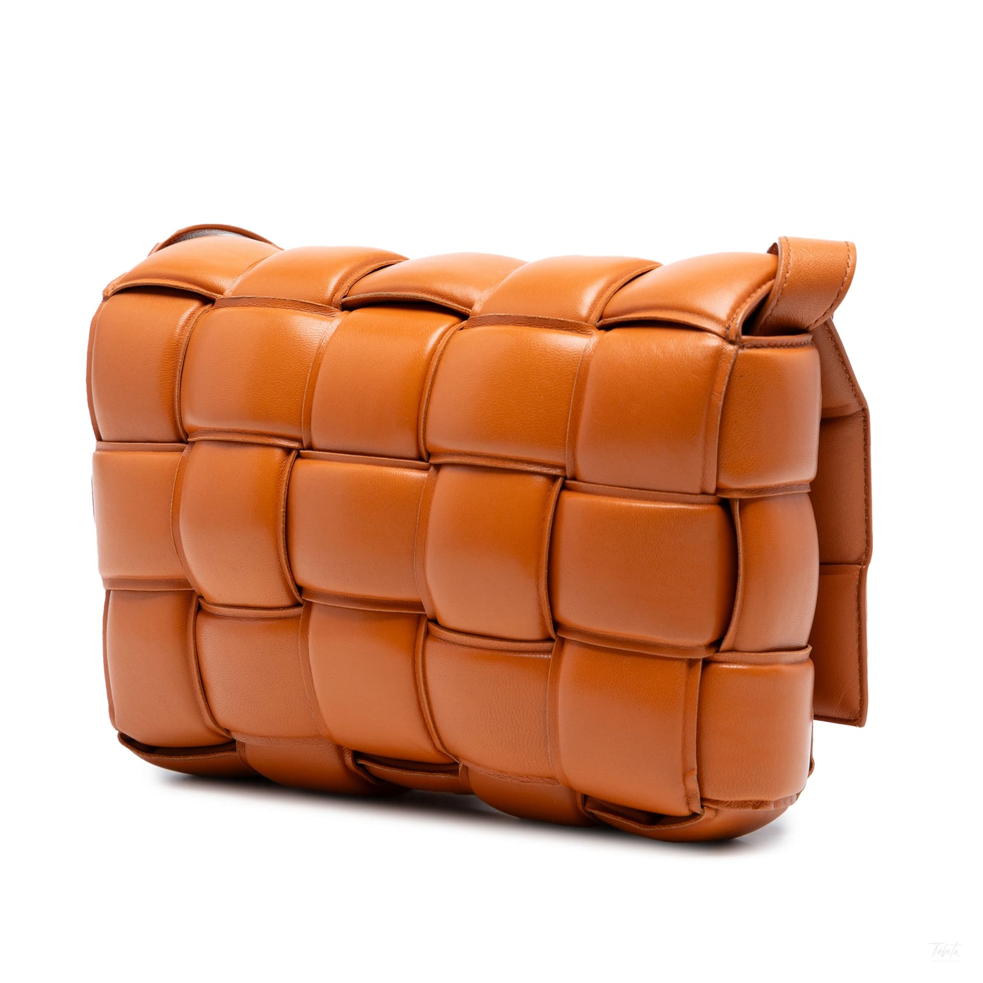Second hand Bottega Veneta Padded Cassette Leather Crossbody Orange - Tabita Bags
