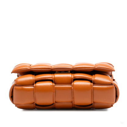 Second hand Bottega Veneta Padded Cassette Leather Crossbody Orange - Tabita Bags