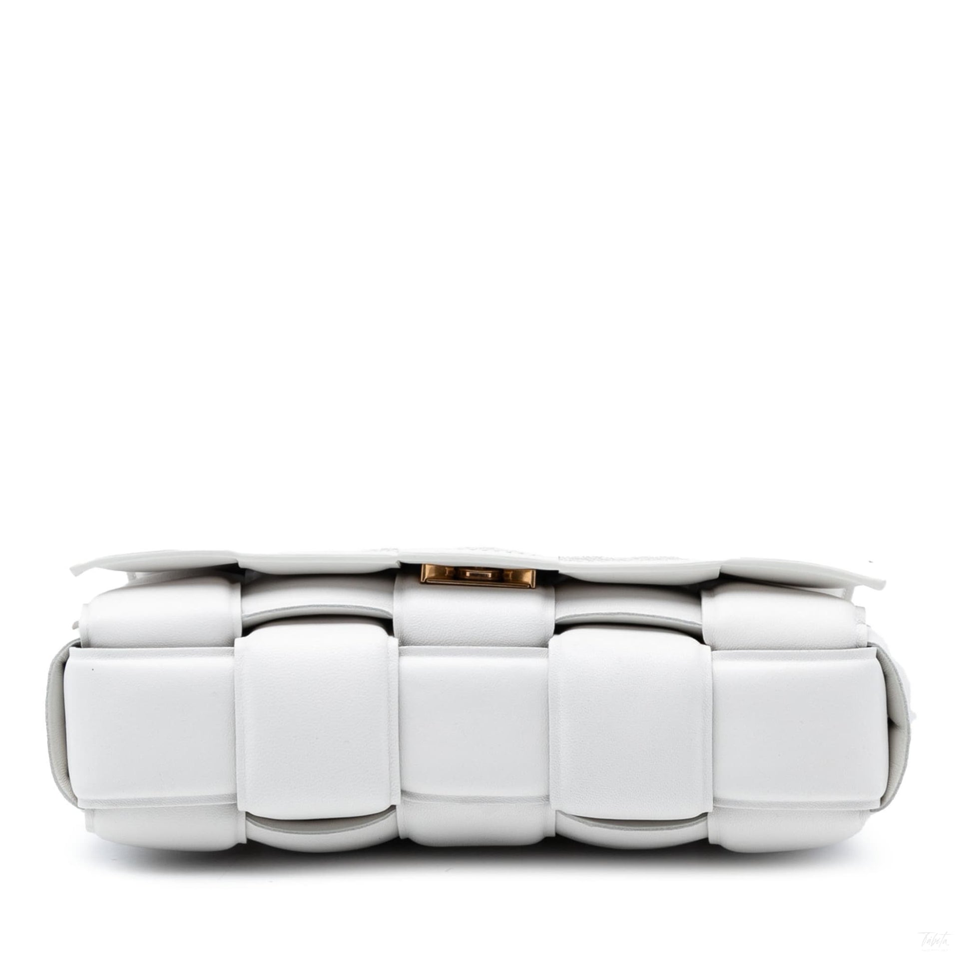Second hand Bottega Veneta Padded Cassette Leather Crossbody White - Tabita Bags