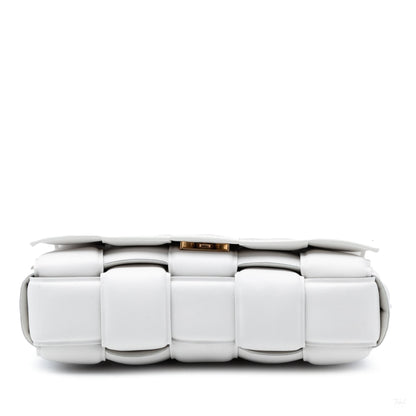 Second hand Bottega Veneta Padded Cassette Leather Crossbody White - Tabita Bags