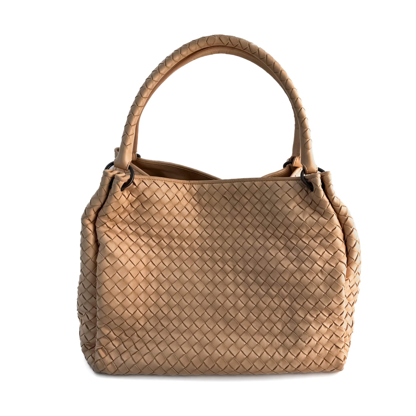 Second hand Bottega Veneta Parachute Leather Tote Handbag Sand - Tabita Bags