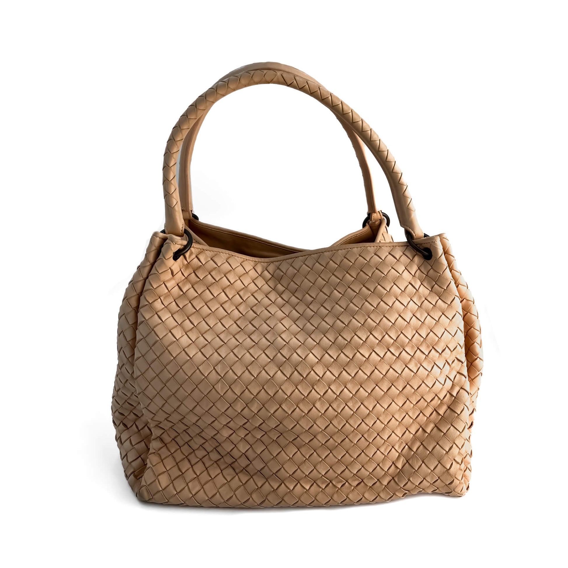 Second hand Bottega Veneta Parachute Leather Tote Handbag Sand - Tabita Bags