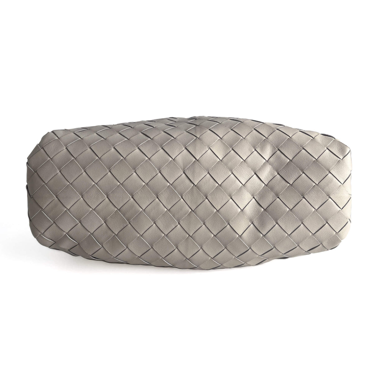Second hand Bottega Veneta Pouch Small Intrecciato Leather Pouch Clutch White - Tabita Bags