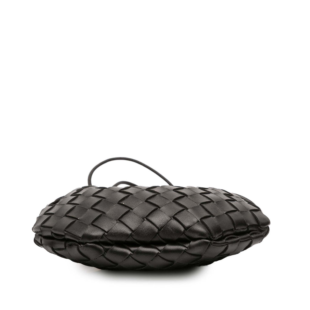 Second hand Bottega Veneta Sardine Lambskin Leather Crossbody Black - Tabita Bags