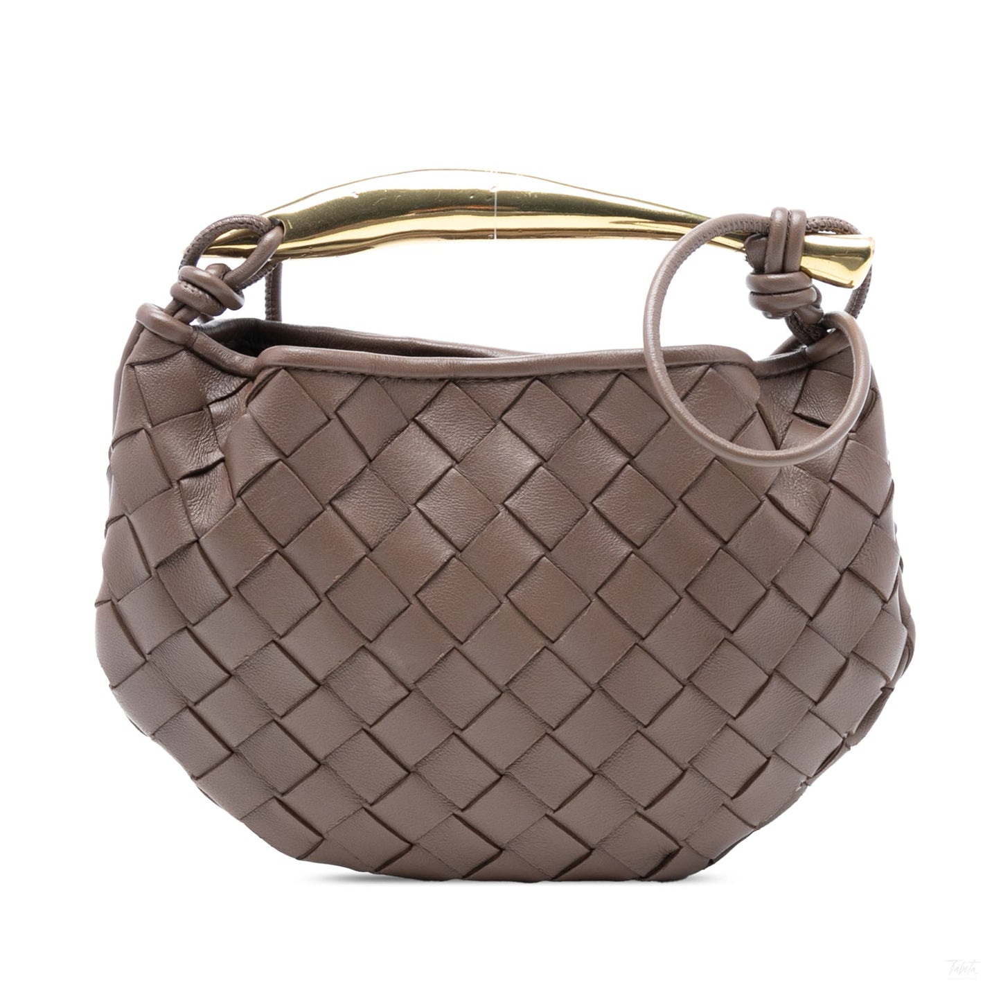Second hand Bottega Veneta Sardine Lambskin Leather Crossbody Brown - Tabita Bags