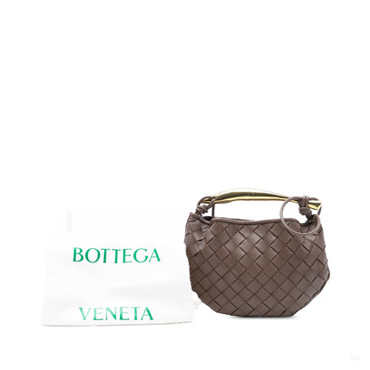Second hand Bottega Veneta Sardine Lambskin Leather Crossbody Brown - Tabita Bags