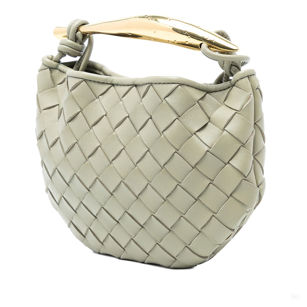 Second hand Bottega Veneta Sardine Lambskin Leather Crossbody Brown - Tabita Bags