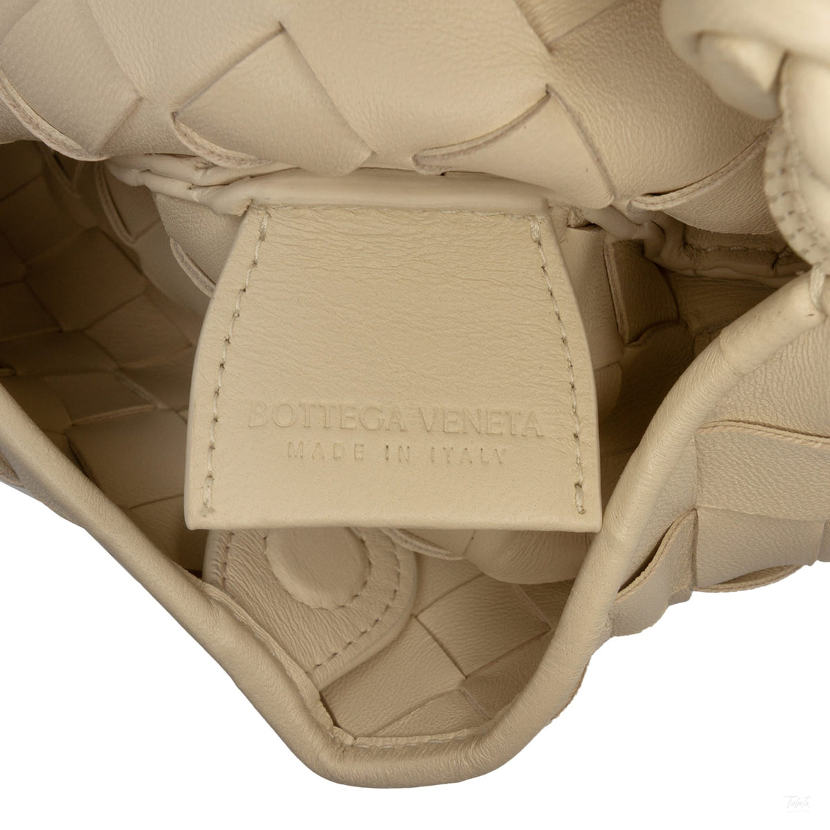 Second hand Bottega Veneta Sardine Lambskin Leather Crossbody Floral Beige - Tabita Bags