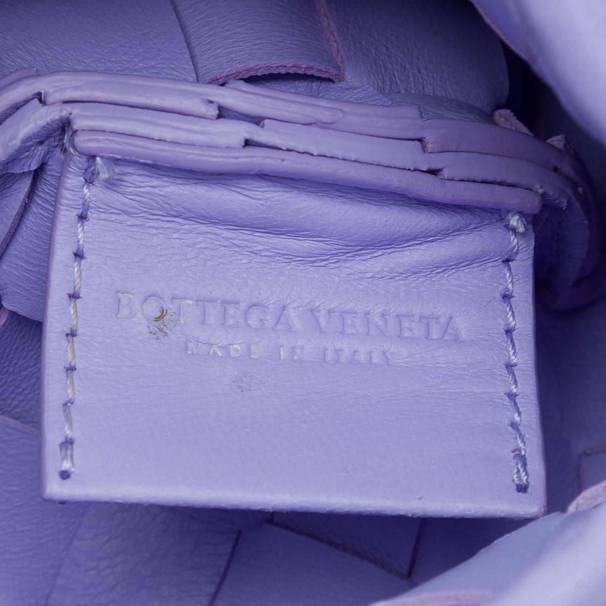 Second hand Bottega Veneta Sardine Lambskin Leather Crossbody Purple - Tabita Bags