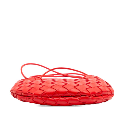 Second hand Bottega Veneta Sardine Lambskin Leather Crossbody Red - Tabita Bags