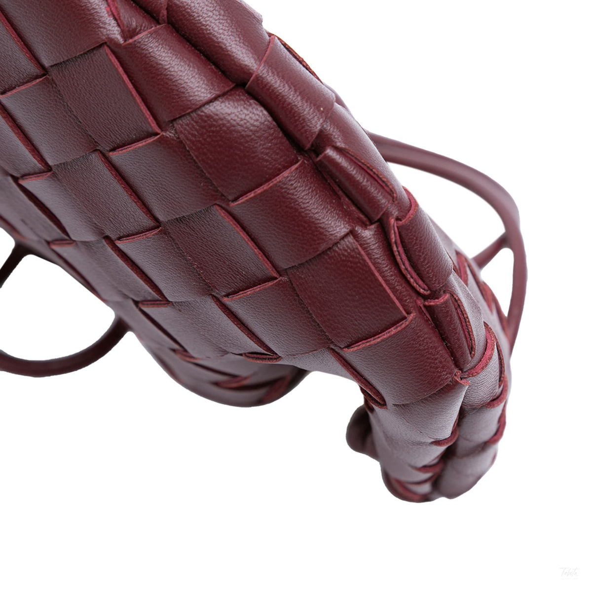 Second hand Bottega Veneta Sardine Lambskin Leather Crossbody Red - Tabita Bags