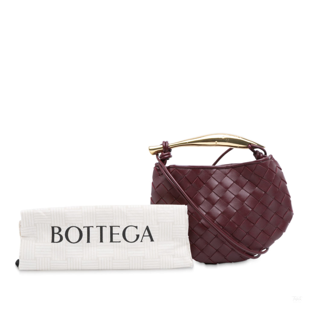 Second hand Bottega Veneta Sardine Lambskin Leather Crossbody Red - Tabita Bags